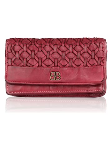 Bellicci Leder-Geldbörse "Perla" in Rot - (B)17,5 x (H)10 x (T)3 cm