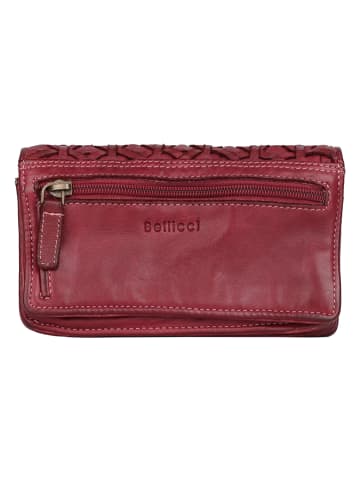 Bellicci Leder-Geldbörse "Perla" in Rot - (B)17,5 x (H)10 x (T)3 cm
