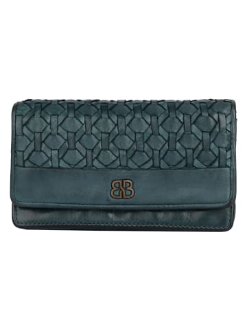 Bellicci Leder-Geldbörse "Perla" in Petrol - (B)17,5 x (H)10 x (T)3 cm