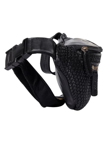 Bellicci Leder-Gürteltasche "Elliot" in Schwarz - (B)30 x (H)14 x (T)8,5 cm