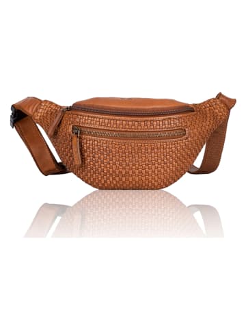 Bellicci Leder-Gürteltasche "Elliot" in Cognac - (B)30 x (H)14 x (T)8,5 cm