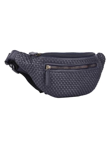 Bellicci Leren heuptas "Elliot" donkerblauw - (B)30 x (H)14 x (D)8,5 cm