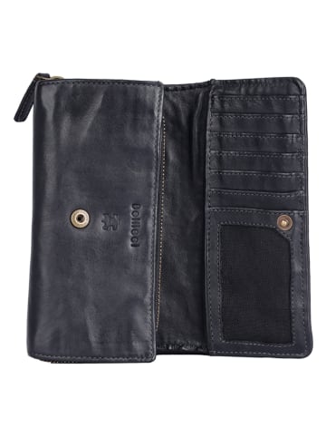 Bellicci Leder-Geldbörse "Eliza" in Schwarz - (B)18 x (H)9 x (T)4,5 cm