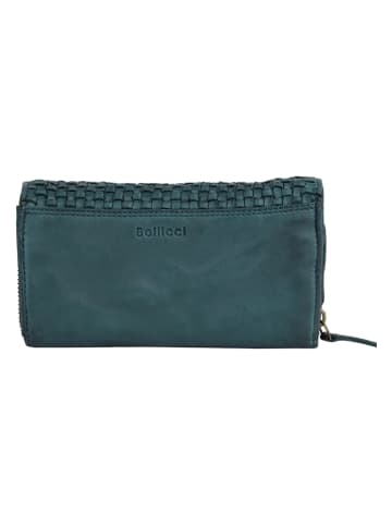 Bellicci Leder-Geldbörse "Eliza" in Petrol - (B)18 x (H)9 x (T)4,5 cm
