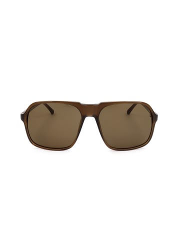 Linda Farrow Męskie okulary przeciwsłoneczne w kolorze brązowym