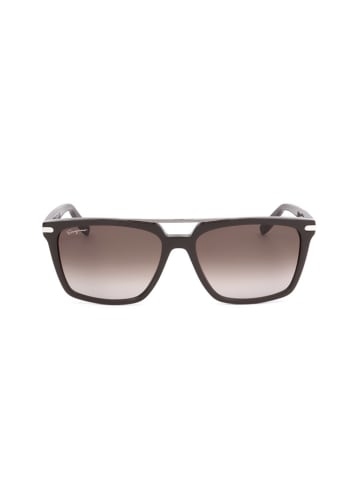 Ferragamo Męskie okulary przeciwsłoneczne w kolorze brązowym