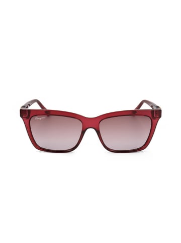 Ferragamo Damen-Sonnenbrille in Rot/ Braun