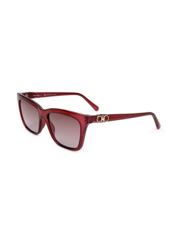 Ferragamo Damen-Sonnenbrille in Rot/ Braun