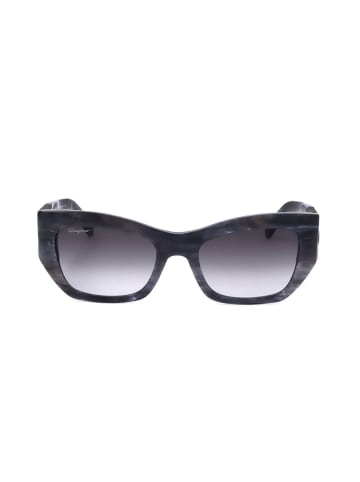 Ferragamo Damen-Sonnenbrille in Dunkelblau/ Grau
