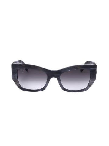 Salvatore Ferragamo Damen-Sonnenbrille in Dunkelblau/ Grau