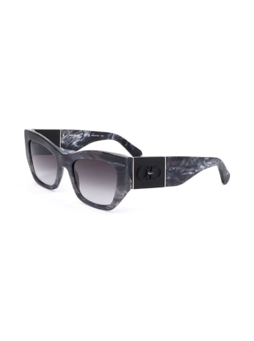 Salvatore Ferragamo Damen-Sonnenbrille in Dunkelblau/ Grau