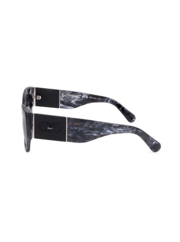 Salvatore Ferragamo Damen-Sonnenbrille in Dunkelblau/ Grau