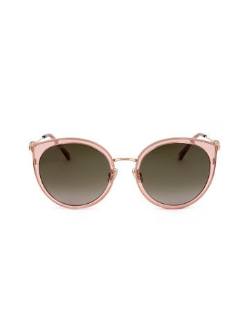 Jimmy Choo Damskie okulary przeciwsłoneczne w kolorze złoto-jasnoróżowo-brązowym