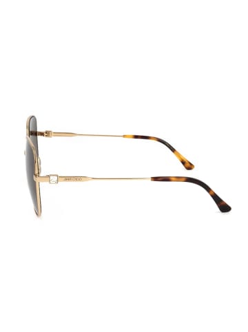 Jimmy Choo Damen-Sonnenbrille in Gold/ Grau