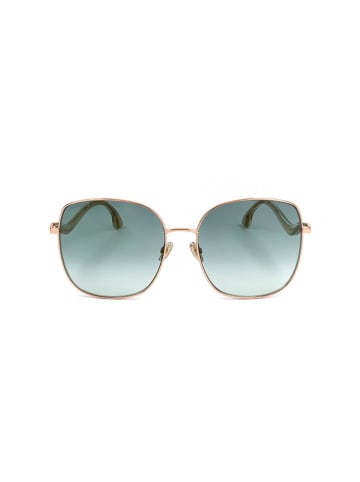 Jimmy Choo Damskie okulary przeciwsłoneczne w kolorze złoto-turkusowym