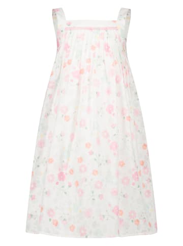 Topo Kleid in Weiß/ Rosa