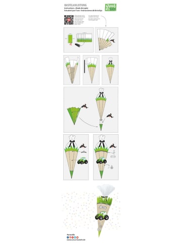 URSUS Schultüten-Bastelset "Green & Easy - Traktor" in Grün