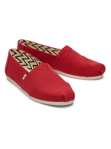 TOMS Slippersy w kolorze czerwonym