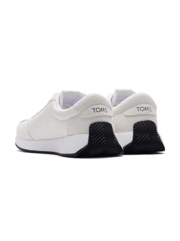 TOMS Leder-Sneakers in Weiß