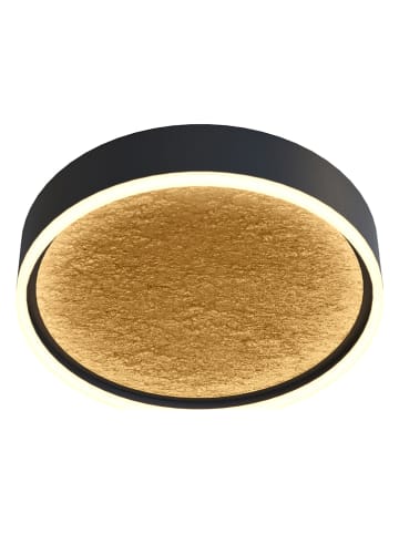 WOFI LED-Deckenleuchte "Bordeaux" in Schwarz/ Gold - (H)7 x Ø 40 cm