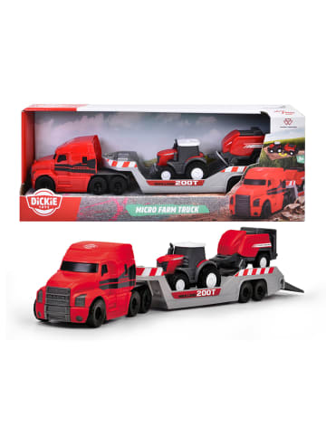 Dickie Pojazd "Massey Ferguson Micro Farm Truck" w kolorze czerwonym - 3+