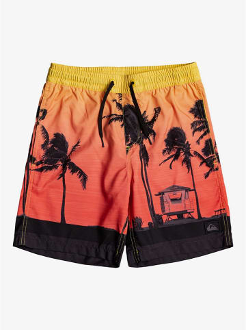 Quiksilver Badeshorts in Rot/ Gelb
