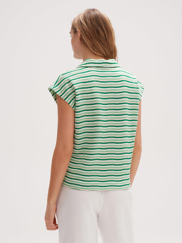 OPUS Shirt groen/wit