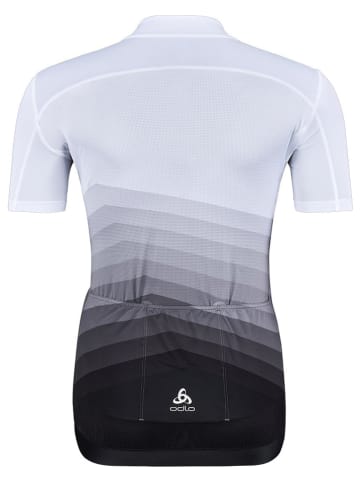 Odlo Koszulka kolarska "Zeroweight Chill-Tec Aero" w kolorze biało-czarnym
