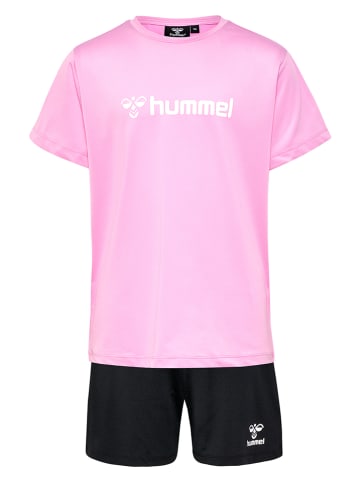 Hummel 2-częściowy zestaw "Plag" w kolorze czarno-różowym