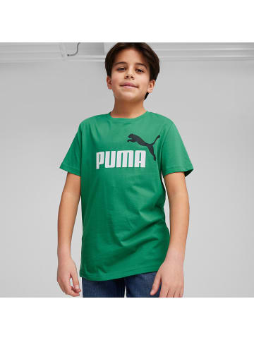 Puma Koszulka "ESS+" w kolorze zielonym