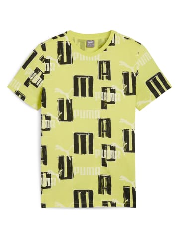 Puma Shirt "ESS+" in Gelb/ Schwarz