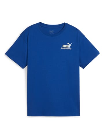Puma Koszulka "ESS+ MID 90s" w kolorze niebieskim