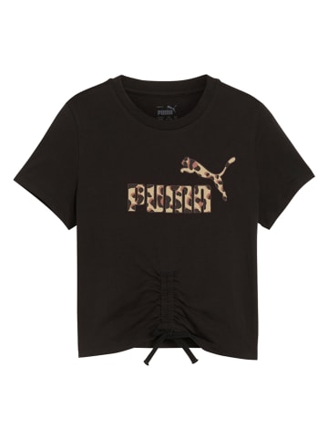 Puma Shirt "ESS+" in Schwarz/ Braun