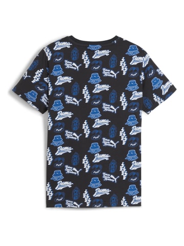 Puma Shirt "ESS+ MID 90s" zwart/blauw/wit