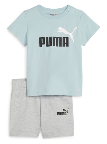 Puma 2-delige outfit "Minicats" lichtblauw/grijs