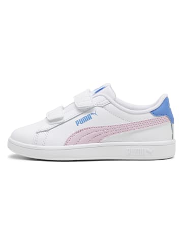 Puma Skórzane sneakersy "Smash 3.0 L V PS" w kolorze biało-jasnoróżowo-niebieskim