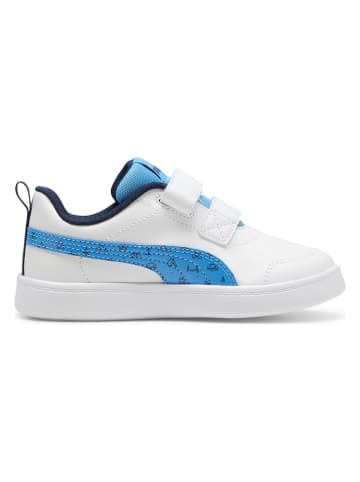 Puma Sneakersy "Courtflex v2 Woods V PS" w kolorze biało-niebieskim