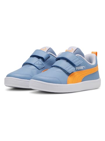 Puma Sneakers "Courtflex v2 V PS" lichtblauw/oranje