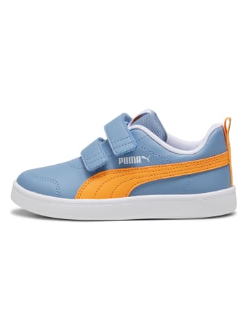 Puma Sneakers "Courtflex v2 V PS" lichtblauw/oranje