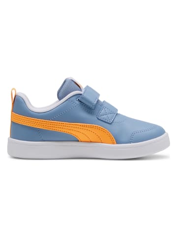 Puma Sneakers "Courtflex v2 V PS" in Hellblau/ Orange