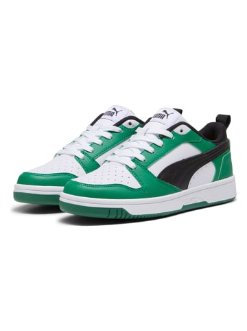 Puma Sneakersy "Rebound V6" w kolorze zielono-biało-czarnym