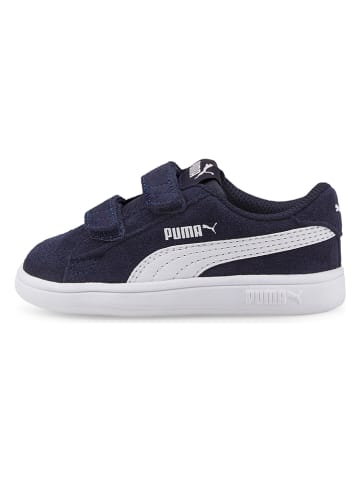 Puma Leren sneakers "Smash v2" donkerblauw/wit