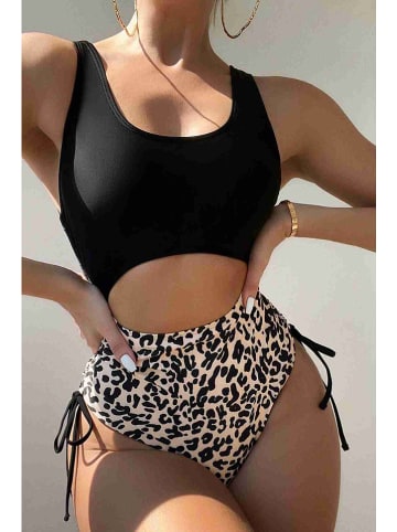 Angelsin Monokini beige/zwart