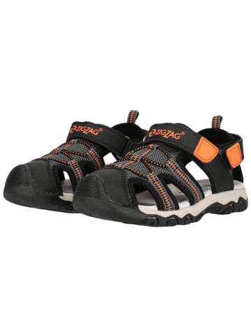 Zigzag Halbsandalen "Krila" in Schwarz/ Orange
