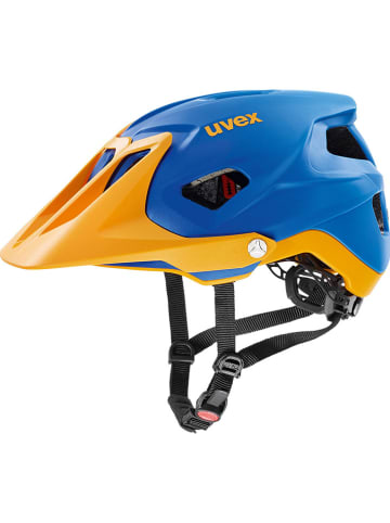 Uvex Kask rowerowy "Quatro integrale" w kolorze niebiesko-pomarańczowym