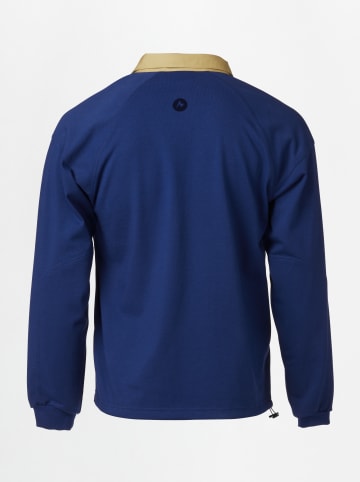 Marmot Sweter "Mountain Works Rugby" w kolorze granatowo-beżowym
