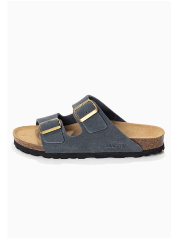 BACKSUN Leder-Pantoletten "Bali" in Grau