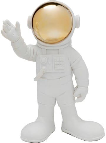 Kare Figurka dekoracyjna "Welcome Astronaut" w kolorze białym - 21 x 27 x 12,5 cm