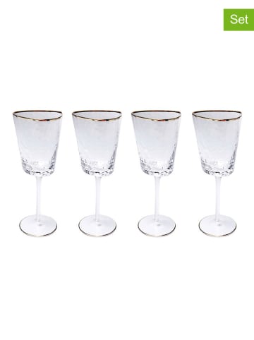 Kare 4er-Set: Weißweinglas "Hommage" - (H)22 x Ø 9 cm