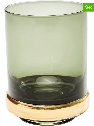 Kare 4er-Set: Wasserglas "Innocent" in Grün - (H)11,5 x Ø 8,8 cm